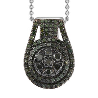 Diamond Pendant Necklace 20 Inches in Platinum Over Sterling Silver 0.75 ctw