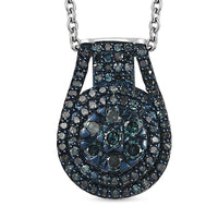 Diamond Pendant Necklace 20 Inches in Platinum Over Sterling Silver 0.75 ctw