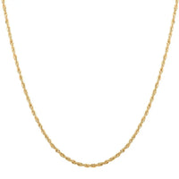 Set of 2 10K Yellow Gold 1.5mm Rope Chain Necklace 20 Inches 2.80 Grams