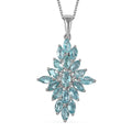 Betroka Blue Apatite Elongated Pendant Necklace 20 Inches in Platinum Over Sterling Silver 3.00 ctw - Sticky add to cart bar