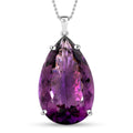 African Amethyst 98.75 ctw Violet Majesty Pendant Necklace in Platinum Over Sterling Silver 24 Inches - Sticky add to cart bar