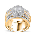 Diamond Stackable Set of 2 Ring in Vermeil Yellow Gold Over Sterling Silver (Size 8.0) 1.65 ctw - Sticky add to cart bar