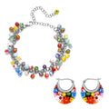 Multi Color Murano Style Anklet and Earrings - Sticky add to cart bar