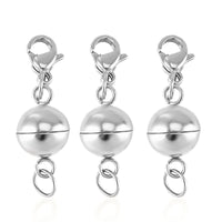 Set of 3, Magnetic Lock with Lobster Clasp and 0.6x5mm Ring in ION Plated YG, RG and Stainless Steel