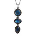 Malagasy Labradorite Pendant Necklace (20 Inches) in Stainless Steel 25.30 ctw - Sticky add to cart bar