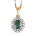 Premium Indian Ocean Apatite and Diamond Sunburst Pendant Necklace 20 Inches in Vermeil Yellow Gold Over Sterling Silver 1.15 ctw - Sticky add to cart bar