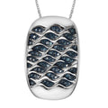 Epic Deal GP Blue Diamond (IR) Pendant Necklace (20 Inches) in Platinum Over Sterling Silver 0.50 ctw - Sticky add to cart bar