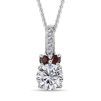 Anthill Garnet Pendant with Chain (Size 20) in Platinum Over Sterling Silver 1.13 ctw