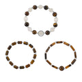 Multi Gemstone 180.00 ctw Set of 3 Bracelet in Silvertone - Sticky add to cart bar