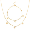 Italian Butterfly Bracelet in 10K Yellow Gold (7.00-8.00In) and Necklace 18-20 Inches 2.32 Grams - Sticky add to cart bar