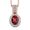 Ouro Fino Rubellite, Multi Gemstone Pendant Necklace (20 Inches) in 18K Vermeil RG Over Sterling Silver 2.40 ctw - Sticky add to cart bar