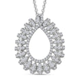White Diamond Pendant Necklace 20 Inches in Rhodium Over Sterling Silver 0.50 ctw - Sticky add to cart bar