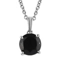 Thai Black Spinel Pendant Necklace 20 Inches in Stainless Steel 4.60 ctw - Sticky add to cart bar