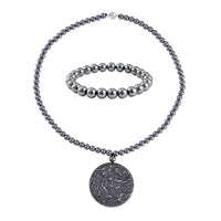 Set of 2 - Terahertz Necklace (20 Inches) and Bracelet (7-7.50In) in Rhodium Over Sterling Silver 310.00 ctw