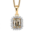 AAA Turkizite and Diamond Sunburst Pendant Necklace 20 Inches in 18K Vermeil Yellow Gold Over Sterling Silver 0.80 ctw - Sticky add to cart bar