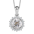 Brazilian Petalite and Multi Gemstone Pendant Necklace 20 Inches in Rhodium Over Sterling Silver 5.35 ctw - Sticky add to cart bar