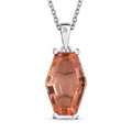 Morganique Quartz (Triplet) Elongated Pendant Necklace 20 Inches in Rhodium Over Sterling Silver 6.50 ctw - Sticky add to cart bar