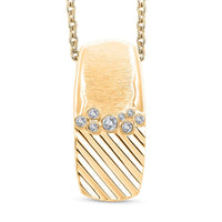 Clarte Kaleidoscope Collection Moissanite Pendant Necklace 18 Inches in Vermeil Yellow Gold Over Sterling Silver 0.20 ctw