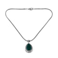 Bali Legacy Verde Onyx 18.40 ctw Floral Pendant with Tulang Naga Necklace 18 Inches in Sterling Silver - Sticky add to cart bar