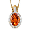 TLV Premium Santa Ana Madeira Citrine, Multi Gemstone Halo Pendant Necklace (20 Inches) in 14K Vermeil YG Over Sterling Silver 6.70 ctw - Sticky add to cart bar