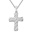 Cross Pendant in Sterling Silver 2.40 Grams with Stainless Steel Necklace 20 Inches - Sticky add to cart bar