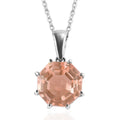 Morganique Quartz (Triplet) 9.50 ctw Pendant Necklace 20 Inches in Stainless Steel - Sticky add to cart bar