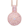 Natural Pink Diamond I3 1.00 ctw Floral Pendant Necklace in Vermeil Rose Gold Over Sterling Silver 18 Inches - Sticky add to cart bar
