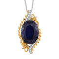 Niassa Ruby (FF), Moissanite Dragon Pendant Necklace (18 Inches) in 18K Vermeil YG and Rhodium Over Sterling Silver 14.80 ctw - Sticky add to cart bar