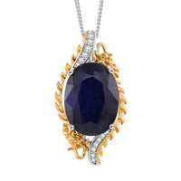 Niassa Ruby (FF), Moissanite Dragon Pendant Necklace (18 Inches) in 18K Vermeil YG and Rhodium Over Sterling Silver 14.80 ctw
