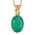Verde Onyx 5.65 ctw Bamboo Pendant Necklace 20 Inches in 18K Vermeil Yellow Gold Over Sterling Silver - Sticky add to cart bar