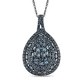 White Diamond 1.00 ctw Pendant Necklace in Rhodium Over Sterling Silver 20 Inches - Sticky add to cart bar