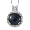Karis Vivianite 8.25 ctw Pendant in Platinum Bond with Stainless Steel Necklace 20 Inches - Sticky add to cart bar
