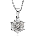 White Zircon Pendant Necklace (20 Inches) in Stainless Steel 2.50 ctw - Sticky add to cart bar