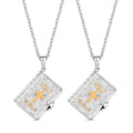 Set of 2 Bible Pendant Necklace in ION Plated YG and Steel 24 Inches - Sticky add to cart bar