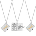 Set of 2 Bible Pendant Necklace in ION Plated YG and Steel 24 Inches - Sticky add to cart bar