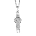 Karis Diamond Accent Pendant in Platinum Bond with Stainless Steel Necklace (20 Inches) - Sticky add to cart bar