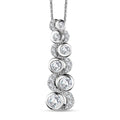 Moissanite 1.65 ctw Pendant Necklace in Rhodium Over Sterling Silver 20 Inches - Sticky add to cart bar