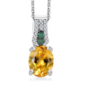 Premium Brazilian Heliodor and Multi Gemstone 1.90 ctw Pendant Necklace in Rhodium Over Sterling Silver 20 Inches - Sticky add to cart bar
