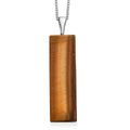 Tigers Eye 46.40 ctw Pendant Necklace 24 Inches in Stainless Steel - Sticky add to cart bar