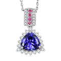 Certified & Appraised Rhapsody AAAA Tanzanite, Mahenge Spinel and E-F VS Diamond 2.80 ctw Pendant Necklace in 950 Platinum 4.70 Grams 20 Inches - Sticky add to cart bar
