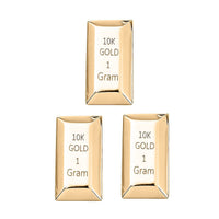 Set of 3 10K Yellow Gold Bar 3.0 Grams