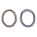 Set of 2 Multi Gemstone and Lapis Lazuli Beaded Endless Necklace (60 Inches) 742.00 ctw - Sticky add to cart bar
