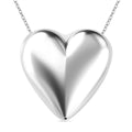 Heart Pendant Necklace 18 Inches in Sterling Silver 6.50 Grams - Sticky add to cart bar
