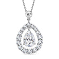 Simulated Diamond 2.15 ctw Pendant Necklace in Sterling Silver 18 Inches - Sticky add to cart bar