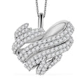 GP Diamond Heart Pendant Necklace (20 Inches) in Rhodium Over Sterling Silver 0.50 ctw - Sticky add to cart bar