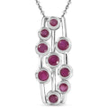 Doorbuster Niassa Ruby (FF) Pendant Necklace (20 Inches) in Rhodium Over Sterling Silver 1.80 ctw - Sticky add to cart bar