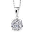 Luxuriant Lab Grown Diamond G-H SI 0.50 ctw Pendant Necklace 20 Inches in Platinum Over Sterling Silver - Sticky add to cart bar