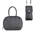 Doorbuster The Grand Pelle Black Color 100% Genuine Python Leather Tote Bag (12.6"x5.51"x10.63") and Cell Phone Bag (8"x4"x2.2") - Sticky add to cart bar
