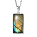 Doorbuster Malagasy Labradorite Solitaire Pendant in Platinum Bond with Stainless Steel Necklace (20 Inches) 18.00 ctw - Sticky add to cart bar