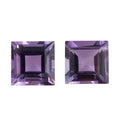 Rose De France Amethyst Set of 2 (Sqr 7 mm) 2.92 ctw Loose Gemstone - Sticky add to cart bar
